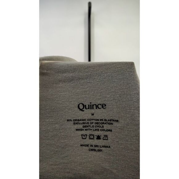 Quince Women Stretch Cotton Jersey Sleeveless Mock Neck Top White Sleeved M - Picture 3 of 3